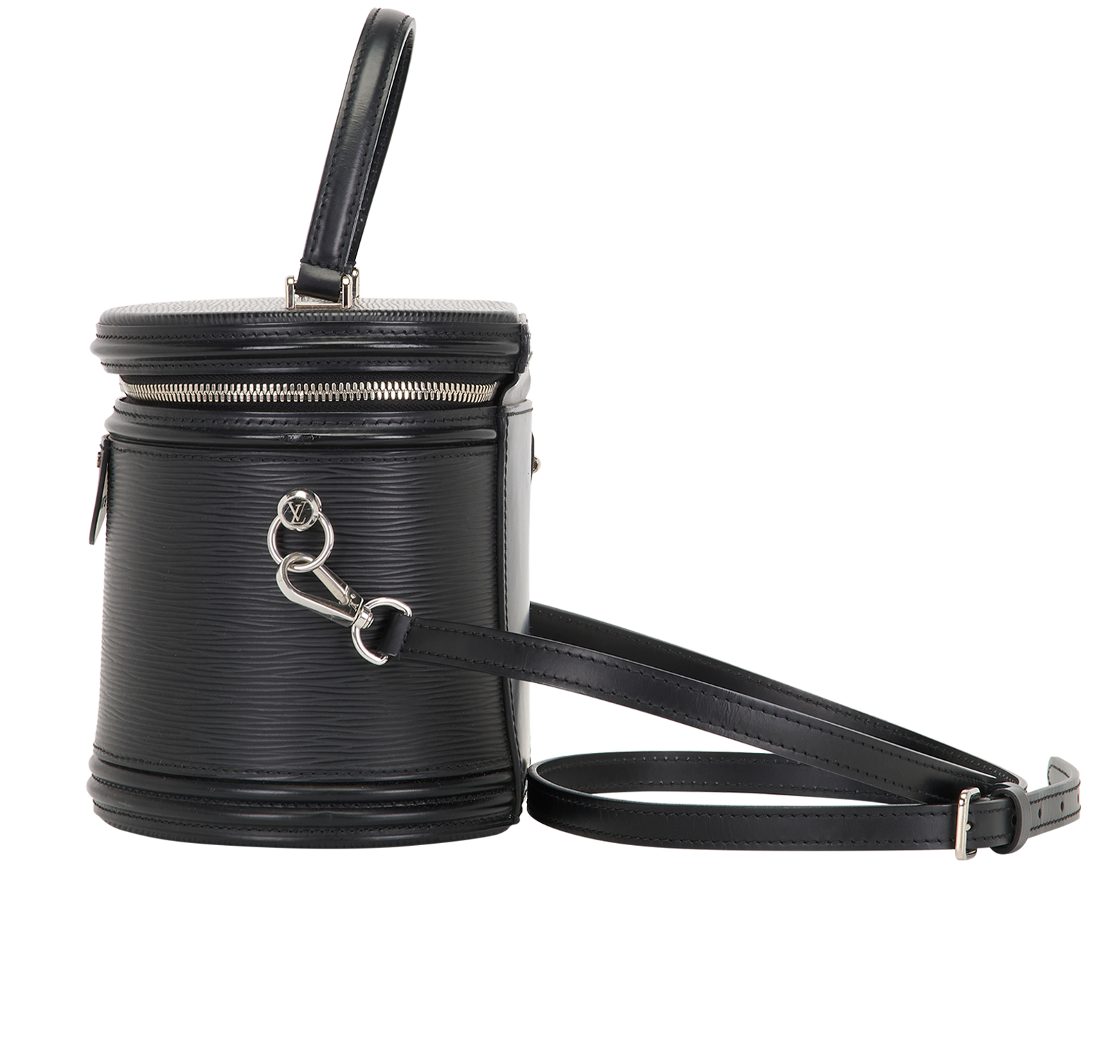 Cannes Cylinder Bag, &pound;850, Handbags, Black, Leather, Bottom view